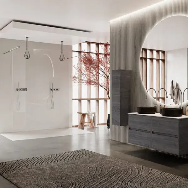 Sumiko bathroom with modern spa style design from Ambiance bain