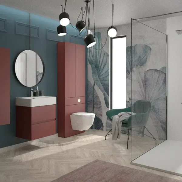 Venus bathroom theme with calming spa bathroom decoration and features from Ambiance bain