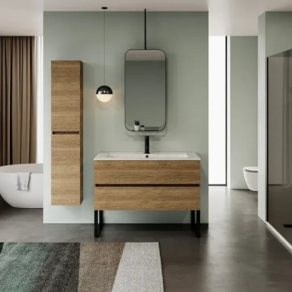 Ketty bathroom theme decor with bathroom sink, mirror, rug, lighting, shower and bath
