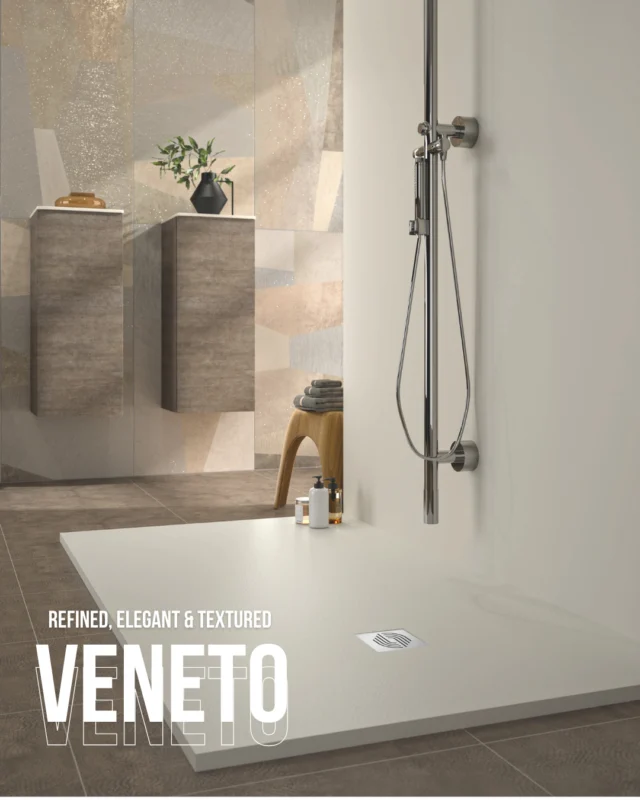 Step into VENETO - our newest shower space innovation.⁠
⁠
Available in a range of on-trend colours with a premium Lava Stone texture, VENETO combines style with safety thanks to its anti-slip PN 24.⁠
⁠
At just 2.8cm thick, it offers a slim, modern profile with a choice of stainless steel, white, or black waste covers for a flawless finish.⁠
⁠
Minimal. Textured. Built to perform.⁠
⁠
-⁠
⁠
🔗 Tap the link in our bio to browse our luxury bathroom furniture ranges!⁠
⁠
🛁 Don’t forget to drop us a follow!⁠
⁠
📲 Visit our bio & fill in our contact form to get in touch!⁠
⁠
#bathroominspo #bathroomdecor #interiordesign #bathroomfurniture #modularbathroomfurniture #fittedbathroomfurniture #showerspaces