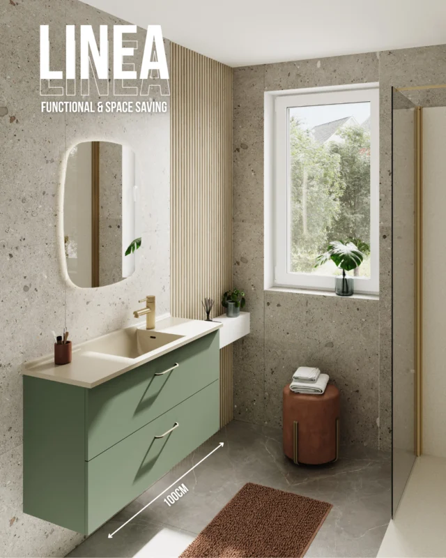 LINEA, now even more versatile ✨⁠
⁠
Our LINEA range just got better with a sleek new 100cm 2-drawer option, and fresh Connex handle options.⁠
⁠
It’s the same sleek design you love, now with more possibilities for your space.⁠
⁠
More size. More style. The same exceptional quality.⁠
⁠
-⁠
⁠
🔗 Tap the link in our bio to browse our luxury bathroom furniture ranges!⁠
⁠
🛁 Don’t forget to drop us a follow!⁠
⁠
📲 Visit our bio & fill in our contact form to get in touch!⁠
⁠
#bathroominspo #bathroomdecor #interiordesign #bathroomfurniture #modularbathroomfurniture #fittedbathroomfurniture #showerspaces