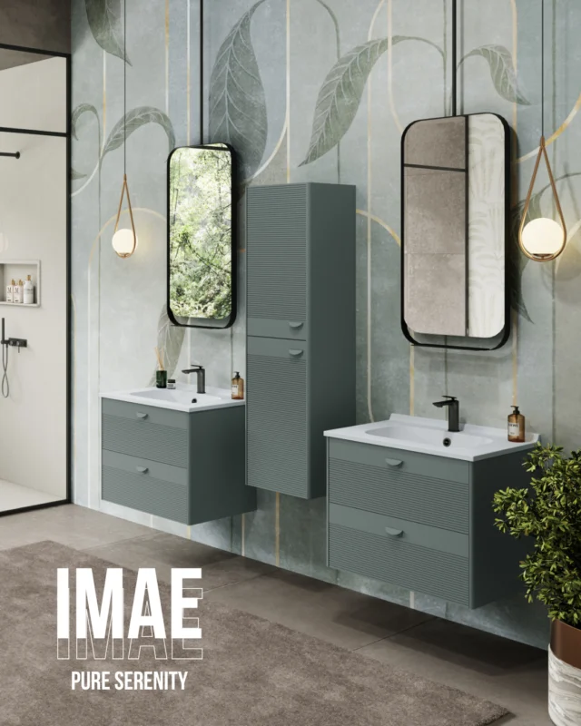 IMAE – Pure serenity in design.⁠
⁠
With its rounded sides and delicate horizontal fluted fascias, IMAE embodies calm and sophistication.⁠
⁠
The fully opening drawers and smooth lines of the SMO basin and worktop not only enhance its beauty, but make cleaning effortless and hygienic.⁠
⁠
Elegance meets practicality for a truly serene bathroom experience.⁠
⁠
-⁠
⁠
🔗 Tap the link in our bio to browse our luxury bathroom furniture ranges!⁠
⁠
🛁 Don’t forget to drop us a follow!⁠
⁠
📲 Visit our bio & fill in our contact form to get in touch!⁠
⁠
#bathroominspo #bathroomdecor #interiordesign #bathroomfurniture #modularbathroomfurniture #fittedbathroomfurniture #showerspaces