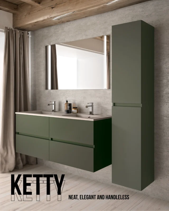 Available in various versatile sizes, Ketty offers the perfect fit for every bathroom, whether cosy or grand.⁠
⁠
Crafted for seamless integration and effortless elegance, Ketty’s clean design and luxurious finish bring harmony to your daily routine.⁠
⁠
Choose your size, choose your statement.⁠
⁠
-⁠
⁠
🔗 Tap the link in our bio to browse our spa-like bathroom furniture range, and create your perfect bathroom.⁠
⁠
#bathroominspo #bathroomdecor #interiordesign #bathroomfurniture #modularbathroomfurniture #fittedbathroomfurniture #showerspaces #spaceefficient #smartdesign